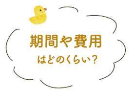 期間や費用はどのくらい？